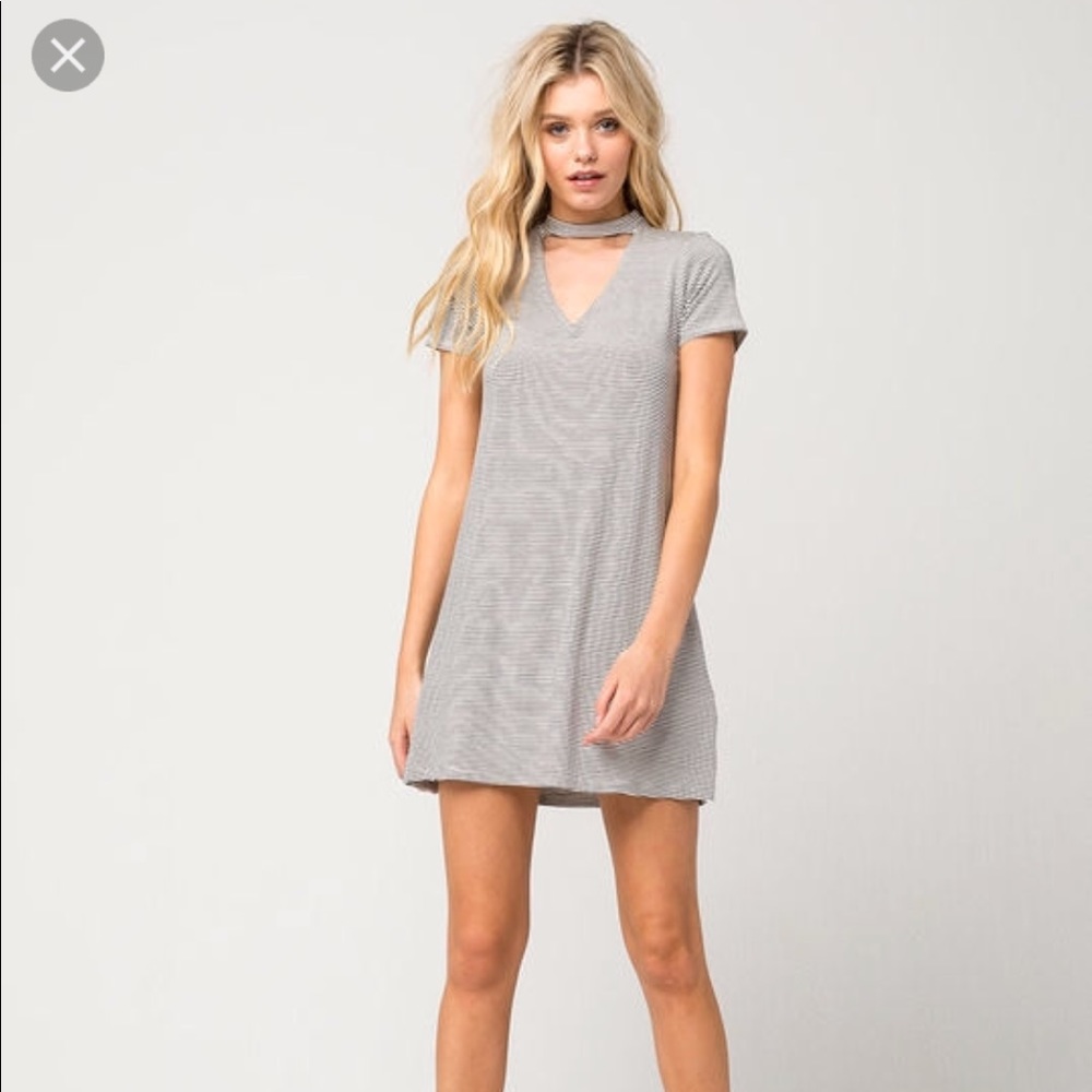 Tilly's Full Tilt cutout striped dress